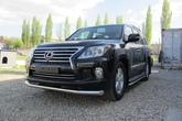 Защита переднего бампера d76 Lexus LX 570 (2012-2022)