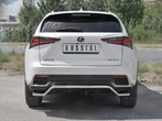 Защита заднего бампера  d42 на RUSSTAL Lexus NX 300 (2017-2021)