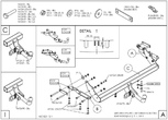 Фаркоп оцинкованный Galia для Mitsubishi Pajero (2000-2024)