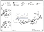 Фаркоп оцинкованный Galia для Mazda 3 седан (2013-2019)