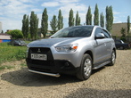 Защита переднего бампера d76 короткая Mitsubishi ASX (2010-2012)