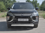 Защита переднего бампера d75х42 дуга RUSSTAL Mitsubishi Eclipse Cross (2018-2024)