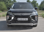 Защита переднего бампера d42 секции RUSSTAL Mitsubishi Eclipse Cross (2018-2024)