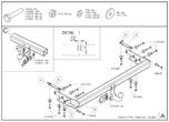 Фаркоп оцинкованный Galia для Nissan X-Trail (2001-2007)