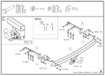 Фаркоп оцинкованный Galia для Nissan X-Trail (2007-2015)