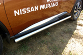 Защита порогов d76 труба Nissan Murano (2016-2023)