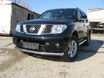 Защита переднего бампера d76 Nissan Pathfinder (2011-2014)