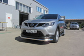 Защита переднего бампера d76 Nissan Qashqai (2014-2024)