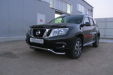 Защита переднего d57 бампера волна Nissan Terrano (2014-2023)