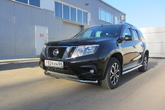 Защита переднего d57 бампера Nissan Terrano (2014-2023)