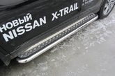 Защита порогов d57 с листом усиленная Nissan X-Trail (2015-2023)