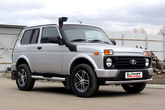 Защита переднего бампера d57 радиусная Lada Niva 4x4 Urban 3D (2014-2021)