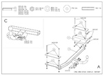 Фаркоп оцинкованный Galia для Opel Astra универсал (1998-2004)