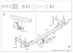 Фаркоп оцинкованный Galia для Opel Astra универсал (2004-2009)