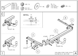 Фаркоп оцинкованный Galia для Opel Astra седан/универсал (2009-2015)