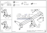 Фаркоп оцинкованный Galia для Opel Antara без запаски снизу (2006-2017)