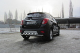 Защита заднего бампера d57 с декоративным элементом Opel Mokka (2013-2020)