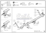 Фаркоп оцинкованный Galia для Peugeot 407 универсал (2004-2008)