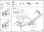 Фаркоп оцинкованный Galia для Citroen C3 (2016-)