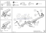 Фаркоп оцинкованный с быстросъемным шаром Galia для Peugeot 508 универсал (2011-2020)