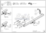 Фаркоп оцинкованный Galia для Peugeot 2008 (2013-2020)