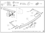 Фаркоп оцинкованный с быстросъемным шаром Galia для Renault Megane хетчбек (2004-2009)