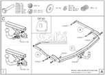 Фаркоп оцинкованный Galia для Renault Megane универсал (2008-2017)