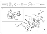 Фаркоп оцинкованный Galia для Renault Kangoo кроме 4x4 (1998-2010)