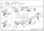 Фаркоп оцинкованный Galia для Land Rover Range Rover Evoque (2011-2019)