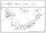 Фаркоп оцинкованный Galia для Volkswagen Caddy (1996-2004)