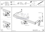 Фаркоп оцинкованный Galia для Subaru Forester (1997-2008)