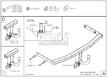 Фаркоп оцинкованный Galia для SEAT Altea (2004-2015)