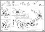 Фаркоп оцинкованный Galia для Subaru Legacy универсал (2004-2009)