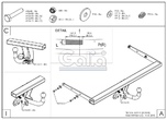 Фаркоп оцинкованный с быстросъемным шаром Galia для Skoda Superb (2008-2015)