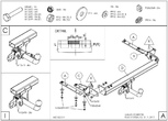 Фаркоп оцинкованный Galia для Subaru Forester (2007-2013)