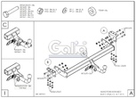 Фаркоп оцинкованный Galia для Ssang Yong Actyon (2011-2018)