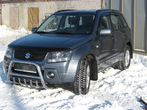 Кенгурятник d57 низкий c защитой картера Suzuki Grand Vitara (2005-2008)