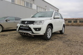 Защита переднего бампера d57 с защитой картера Suzuki Grand Vitara (2012-2020)