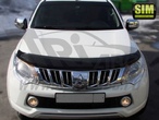 Дефлектор капота SIM для Mitsubishi L200 (2015-2019) 