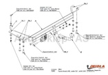 Фаркоп Imiola для Toyota Avensis лифтбек/седан (1998-2002)