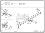 Фаркоп оцинкованный с быстросъемным шаром Galia для Toyota RAV4 (2000-2006)