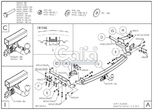 Фаркоп оцинкованный Galia для Toyota RAV4 (2013-2019)