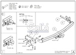 Фаркоп оцинкованный Galia для Toyota Highlander (2010-2014)