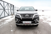 Защита переднего бампера d76+d57 двойная с профильной ЗК Toyota Fortuner (2017-2024)