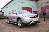 Кенгурятник d76 низкий мини Toyota Highlander (2010-2014)