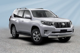 Защита переднего бампера d76+d57 двойная Toyota Land Cruiser Prado (2017-2021)