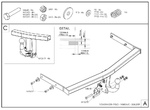 Фаркоп оцинкованный Galia для Volkswagen Polo хетчбек (2009-2020)