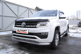 Защита переднего бампера d76 Volkswagen Amarok (2016-2023)