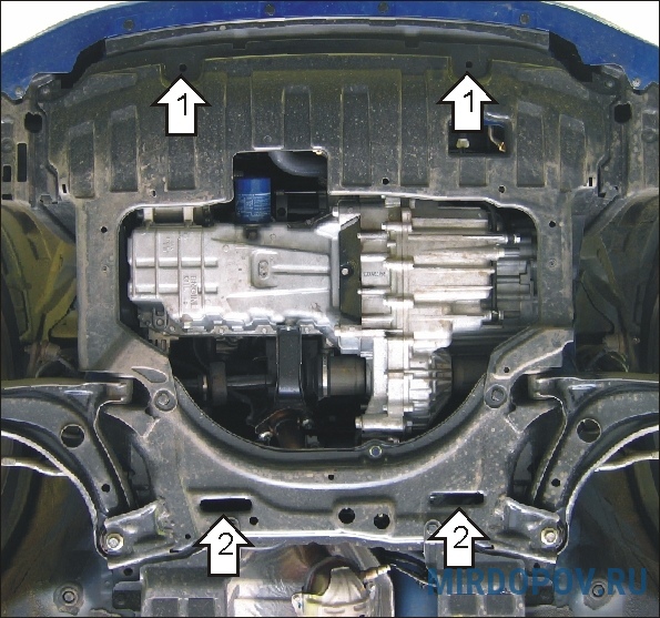 Защита картера двигателя, КПП MOTODOR 00828 для Honda Fit / Jazz
