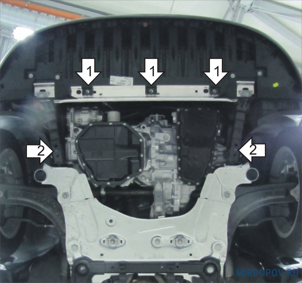 Защита картера и КПП (сталь) Motodor Renault Megane (2010-2017) № 61704 -  купить по лучшей цене на mirdopov.ru